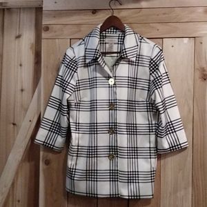 Covington White & Black Jacket Size Medium